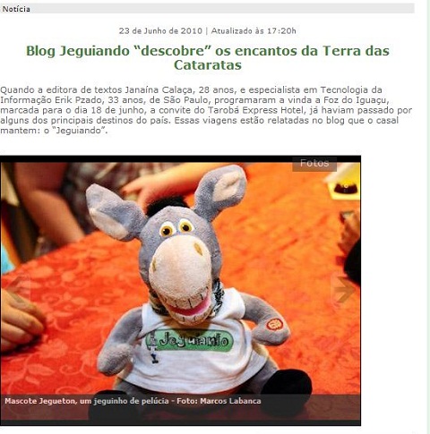 Jeguiando é entrevistado no Portal H2Foz, de Foz do Iguaçu.