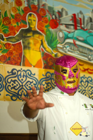 Arturo Herrera, chef do La Buena Onda. Lucha Libre! Imagem: Erik Pzado