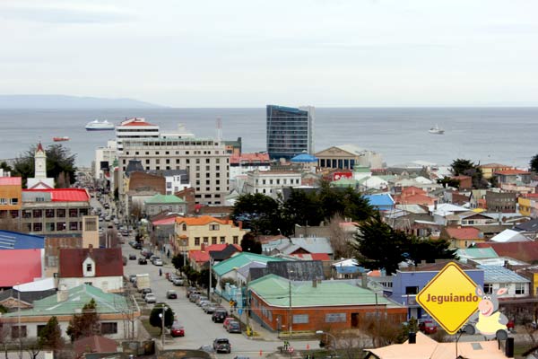 Visão panorâmica de Punta Arenas, Chile. Imagem: Janaína Calaça