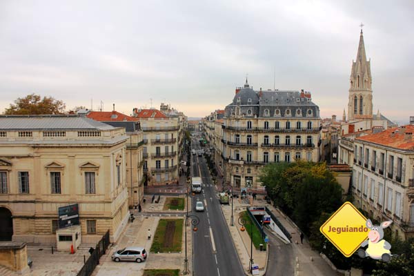 Vista a partir do L'arc du Triomphe Montpellier. Montpellier, França. Imagem: Janaína Calaça