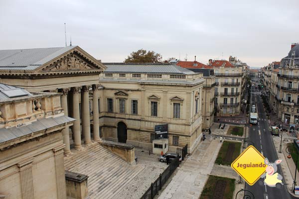 Vista a partir do L'arc du Triomphe Montpellier. Montpellier, França. Imagem: Janaína Calaça