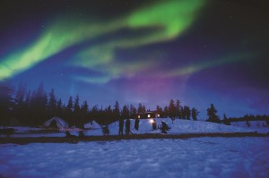 Aurora Boreal na cidade de Yellowknife. Imagem: Divulgação