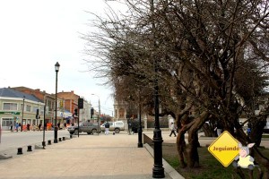 Plaza Muñoz Gamero. Punta Arenas, Chile. Imagem: Janaína Calaça