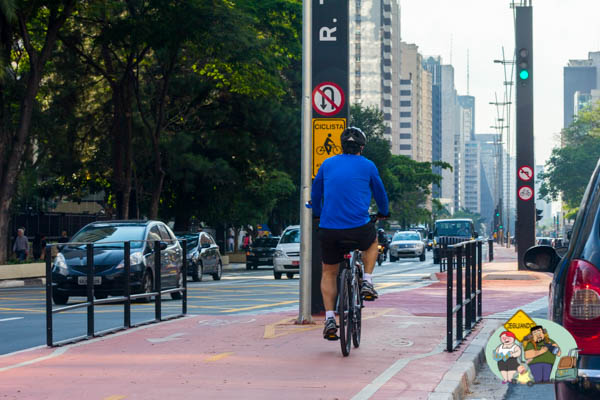 Ciclovia da Paulista. Imagem: Erik Araújo