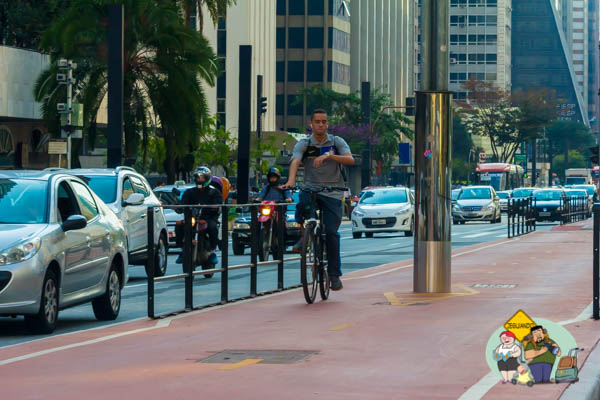Ciclovia da Paulista. Imagem: Erik Araújo