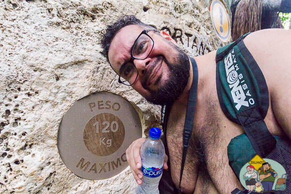 O cenote da terra não é gorducho friendly. Imagem: Erik Araújo