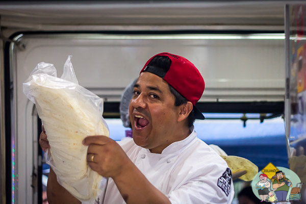 Chef Arturo Herrera e suas tortillas. Imagem: Erik Araújo