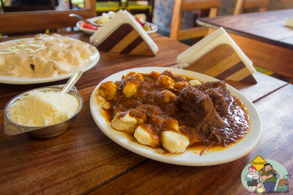 Nhoque com carne de panela. Imagem: Erik Araújo