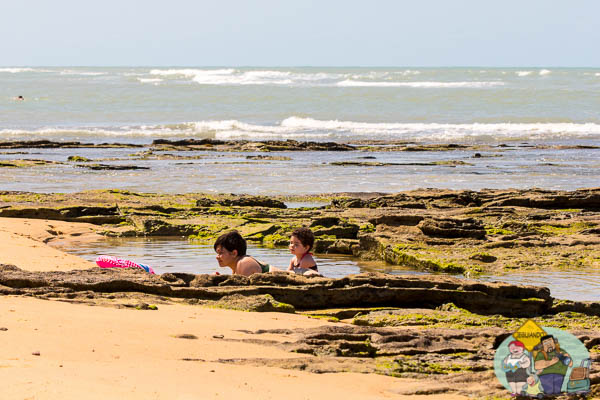 Piscinas naturais na Praia da Pitinga. Imagem: Erik Araújo